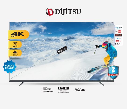 Bim Dijitsu 65 Inç Smart LED TV Uydu Alıcılı